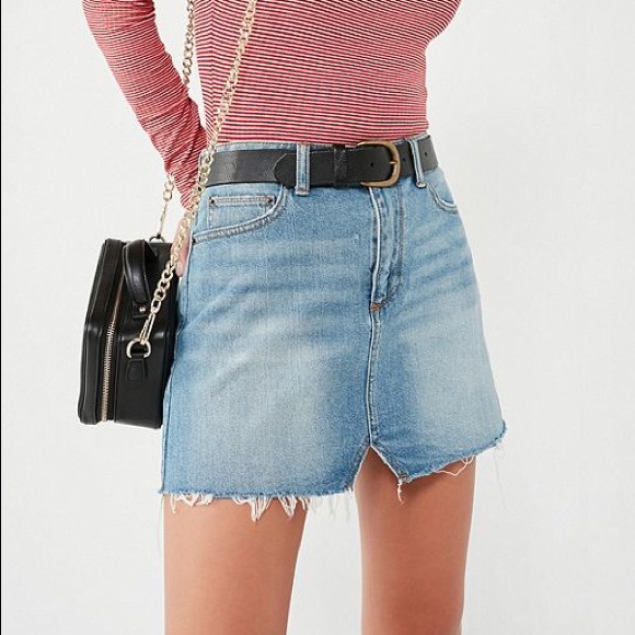 BDG Dresses & Skirts - BDG Notched Denim Mini Skirt